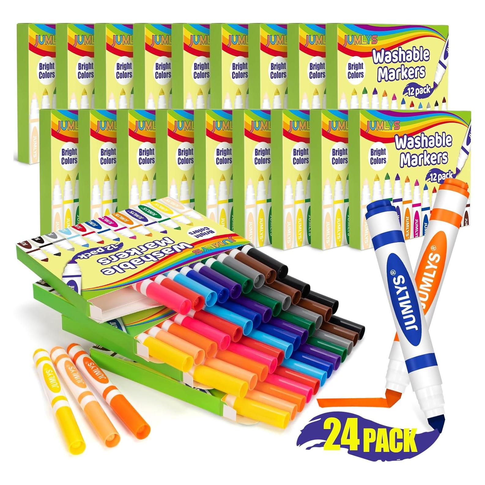 Marcadores Lavables Jumlys 288 Unidades Multicolor Punta Ancha