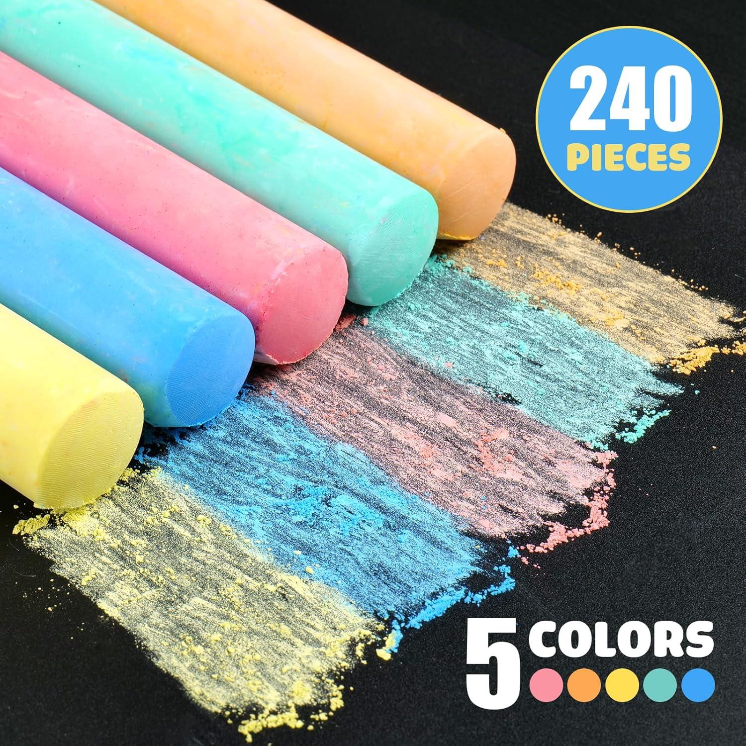 Set de 240 Tizas de Acera Lavables PEQUEÑO PEZ Jumbo Multicolor