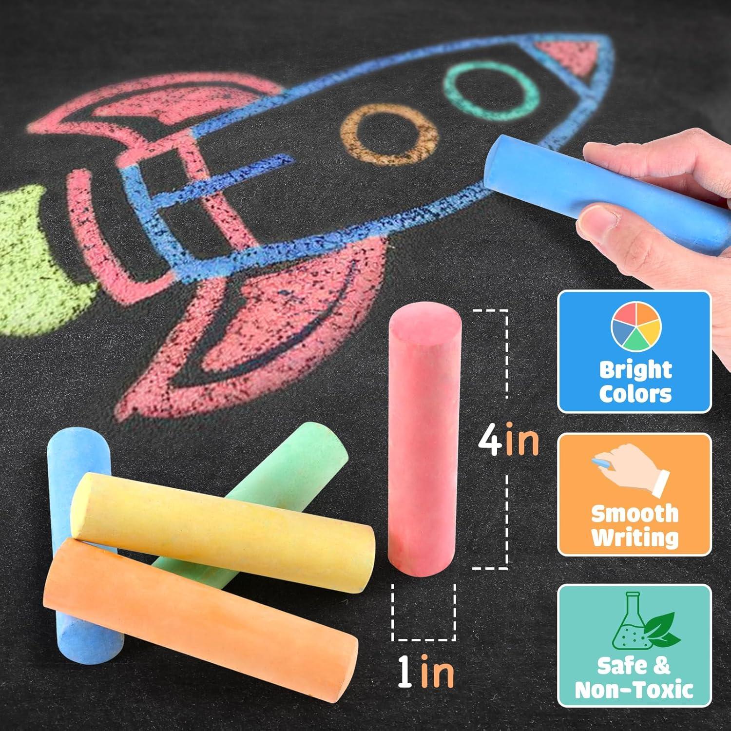 Set de 240 Tizas de Acera Lavables PEQUEÑO PEZ Jumbo Multicolor