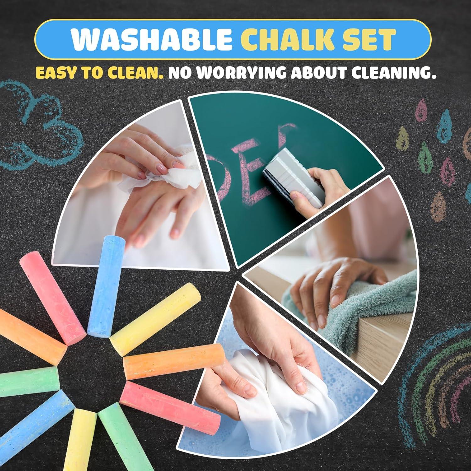 Set de 240 Tizas de Acera Lavables PEQUEÑO PEZ Jumbo Multicolor