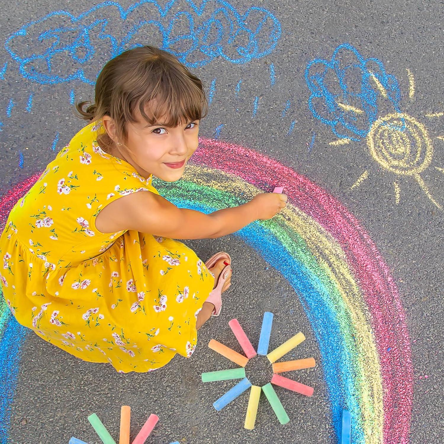 Set de 240 Tizas de Acera Lavables PEQUEÑO PEZ Jumbo Multicolor