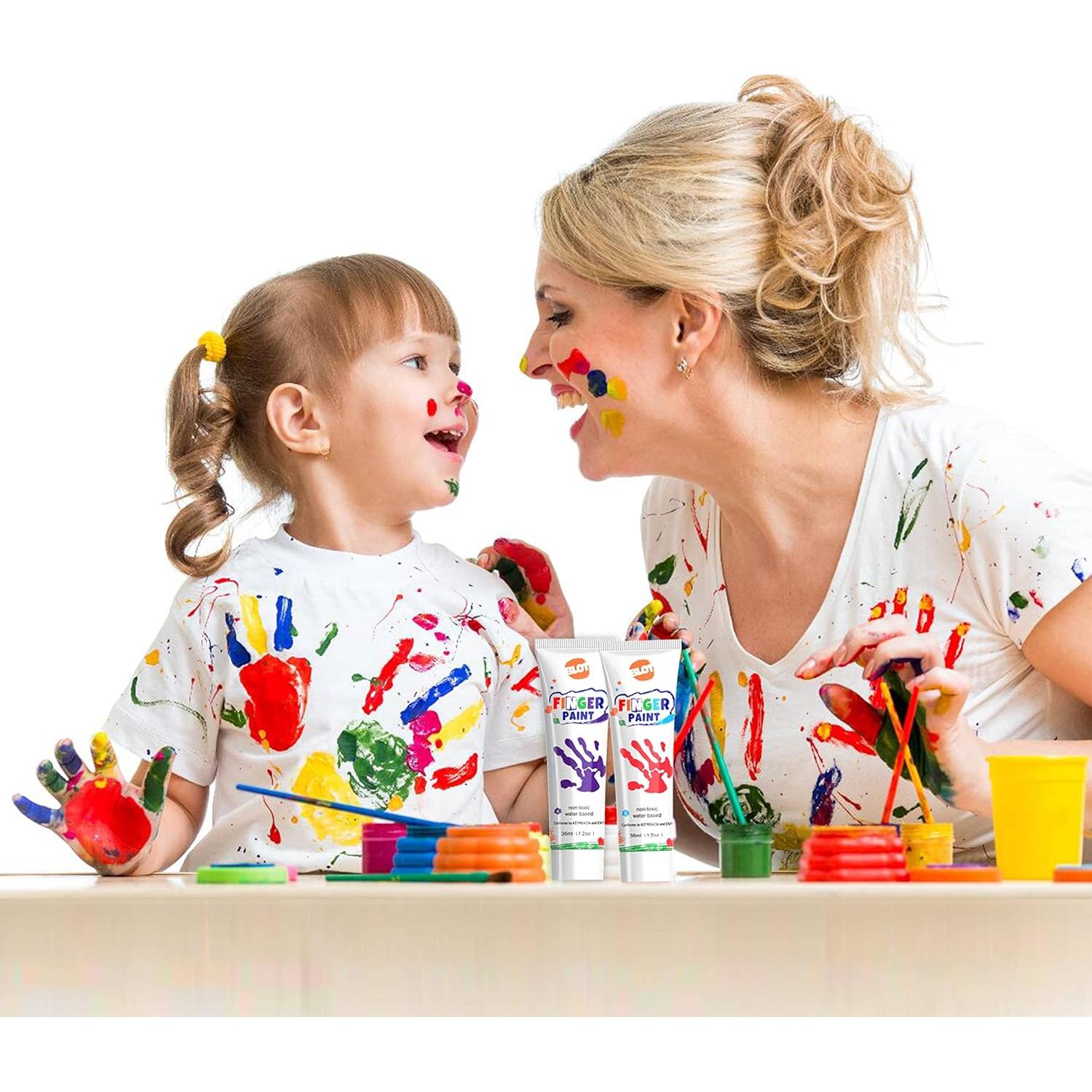 Pintura de Dedos Lavable BLOT 10 Colores 36ml para Niños