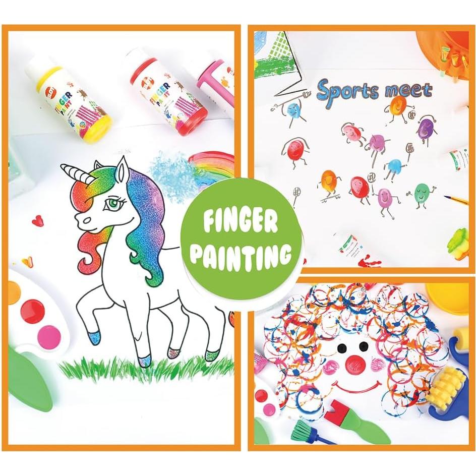 Pintura de Dedos Lavable BLOT 10 Colores 36ml para Niños