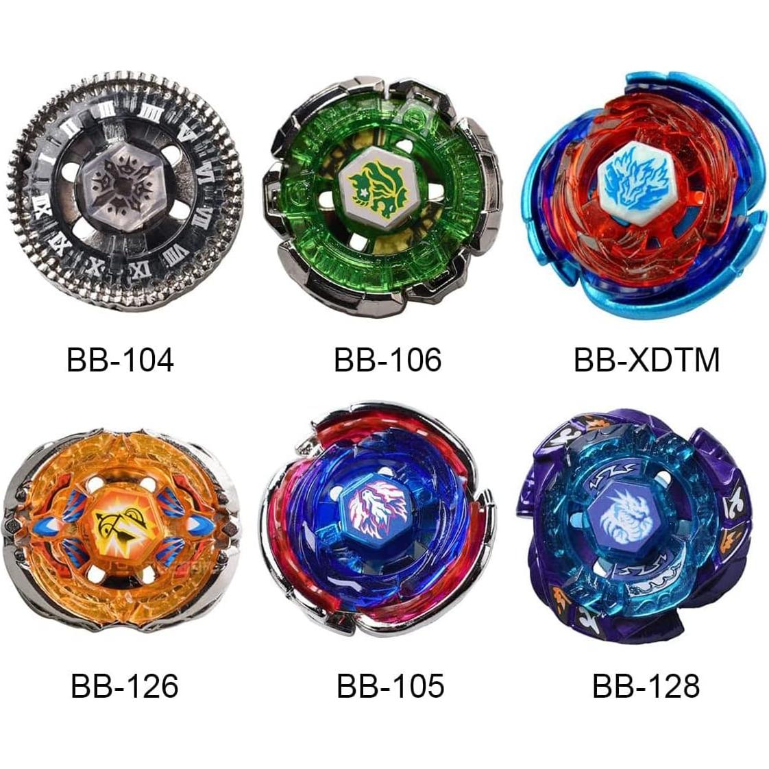 Beyblade Burst Gyros Set 6 Piezas + 2 Lanzadores + Stickers