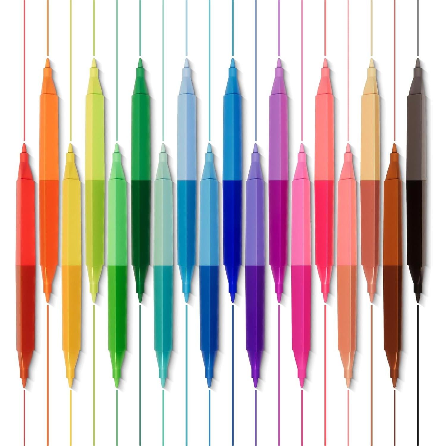 36 Colores Marcadores Doble Cara INNMUSE Lavables No Tóxicos