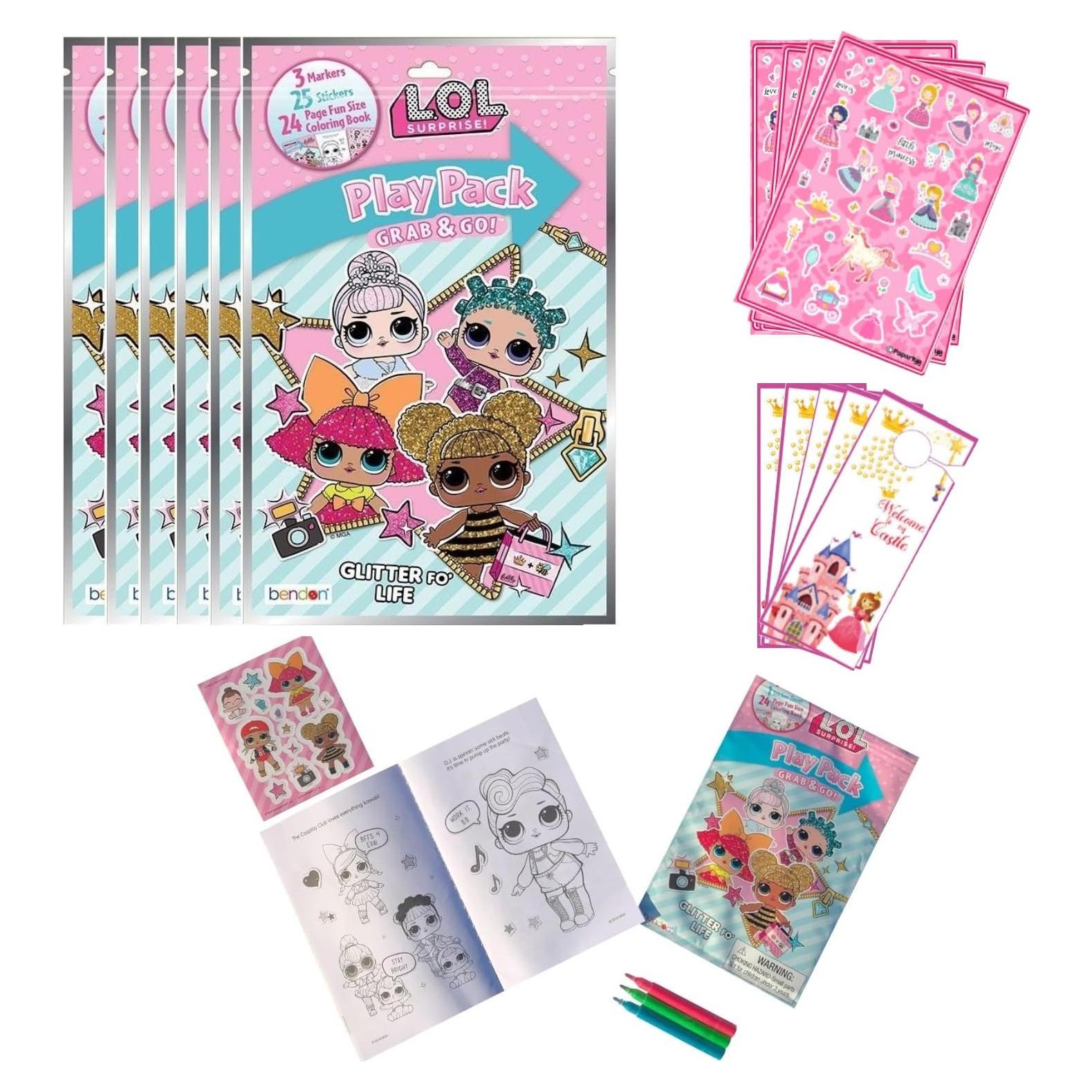 Juego de Fiesta de Cumpleaños LOL Surprise - 8 Paquetes con Libros y Pulseras