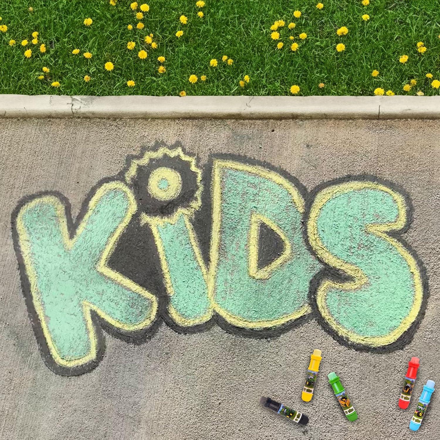 Soportes de Tiza Lavables John Deere - 5 Colores Jumbo - Juguete Creativo