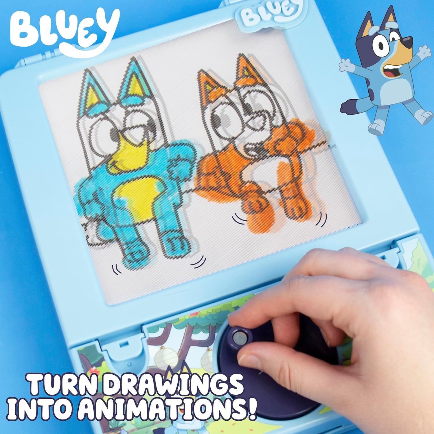 Tableta de Animación en Movimiento Bluey - 20 Diseños y Marcadores