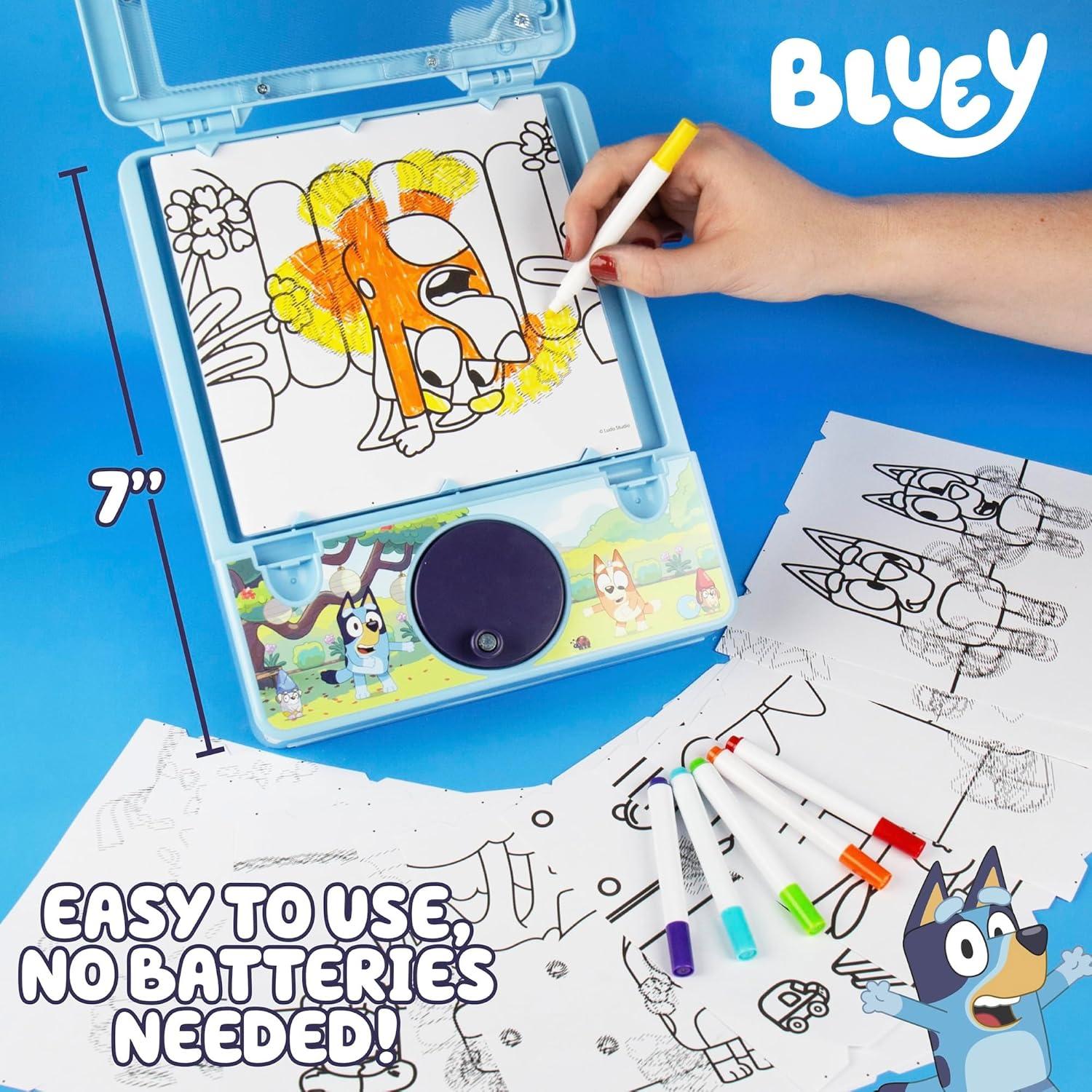 Tableta de Animación en Movimiento Bluey - 20 Diseños y Marcadores