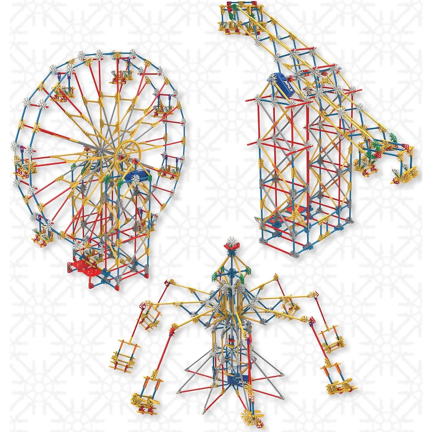 K'NEX Set de Construcción Parque Diversiones 3 en 1 744 Piezas