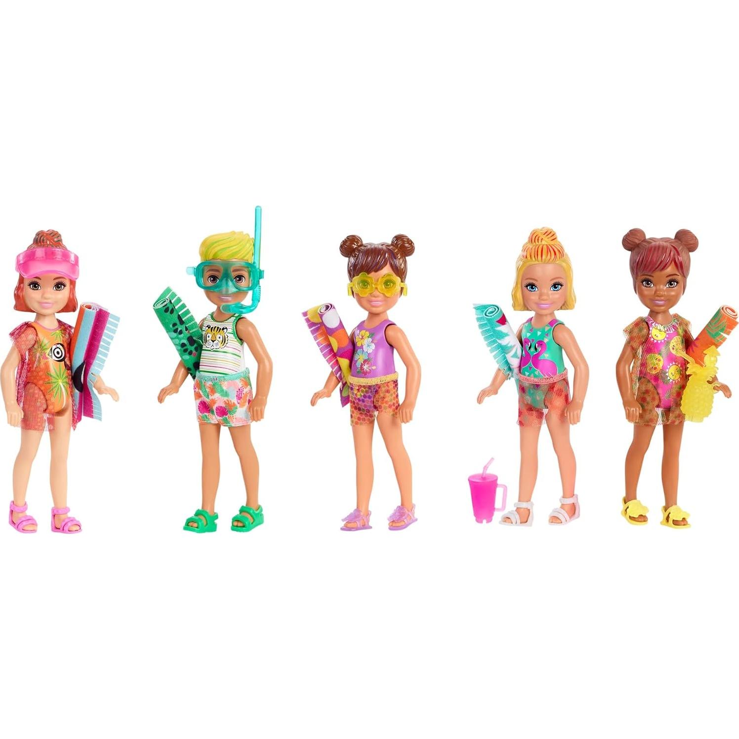 Muñeca Barbie Chelsea Color Reveal Arena y Sol con 6 sorpresas