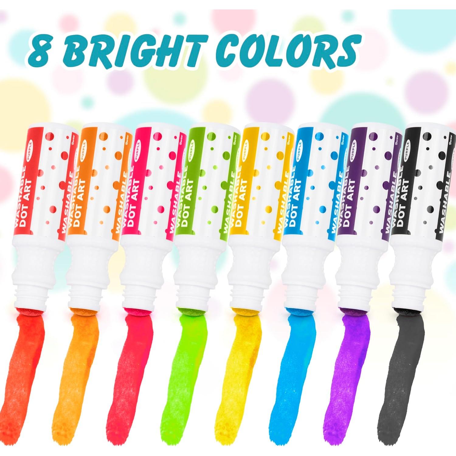 Set de Marcadores Lavables Darice para Niños - 8 Colores + Libro