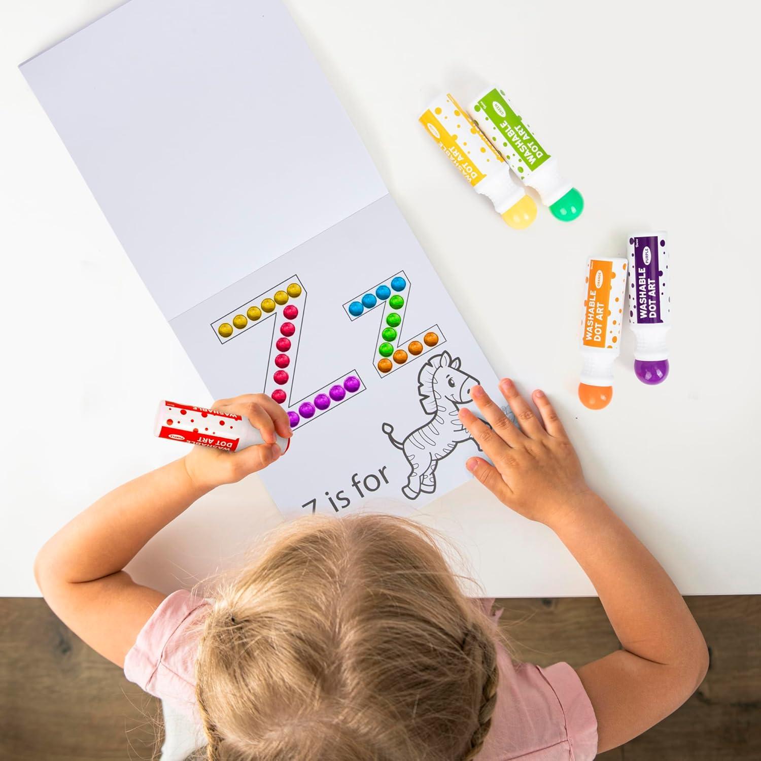 Set de Marcadores Lavables Darice para Niños - 8 Colores + Libro