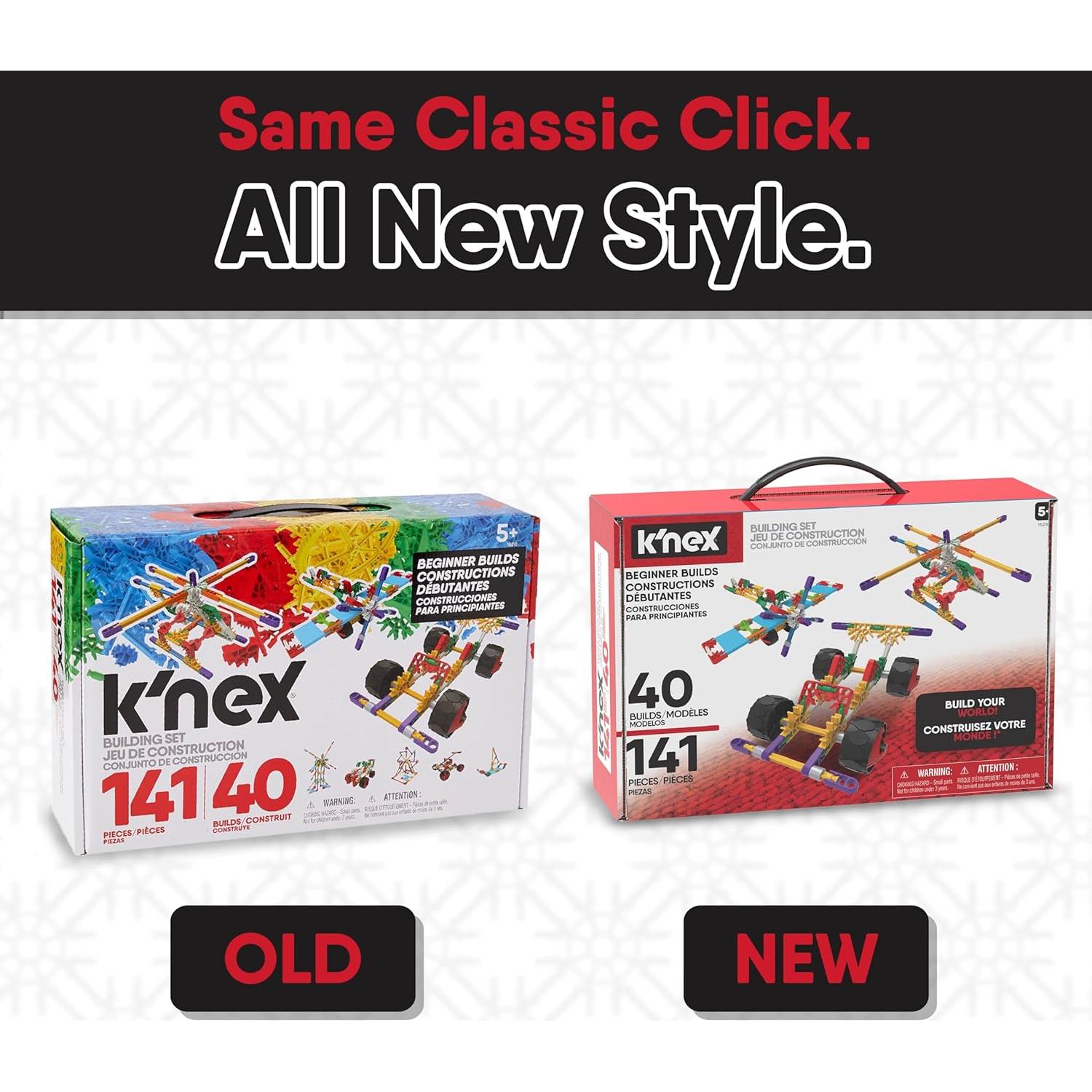 K'NEX Set de Construcción 40 Modelos 141 Piezas Juguete STEM