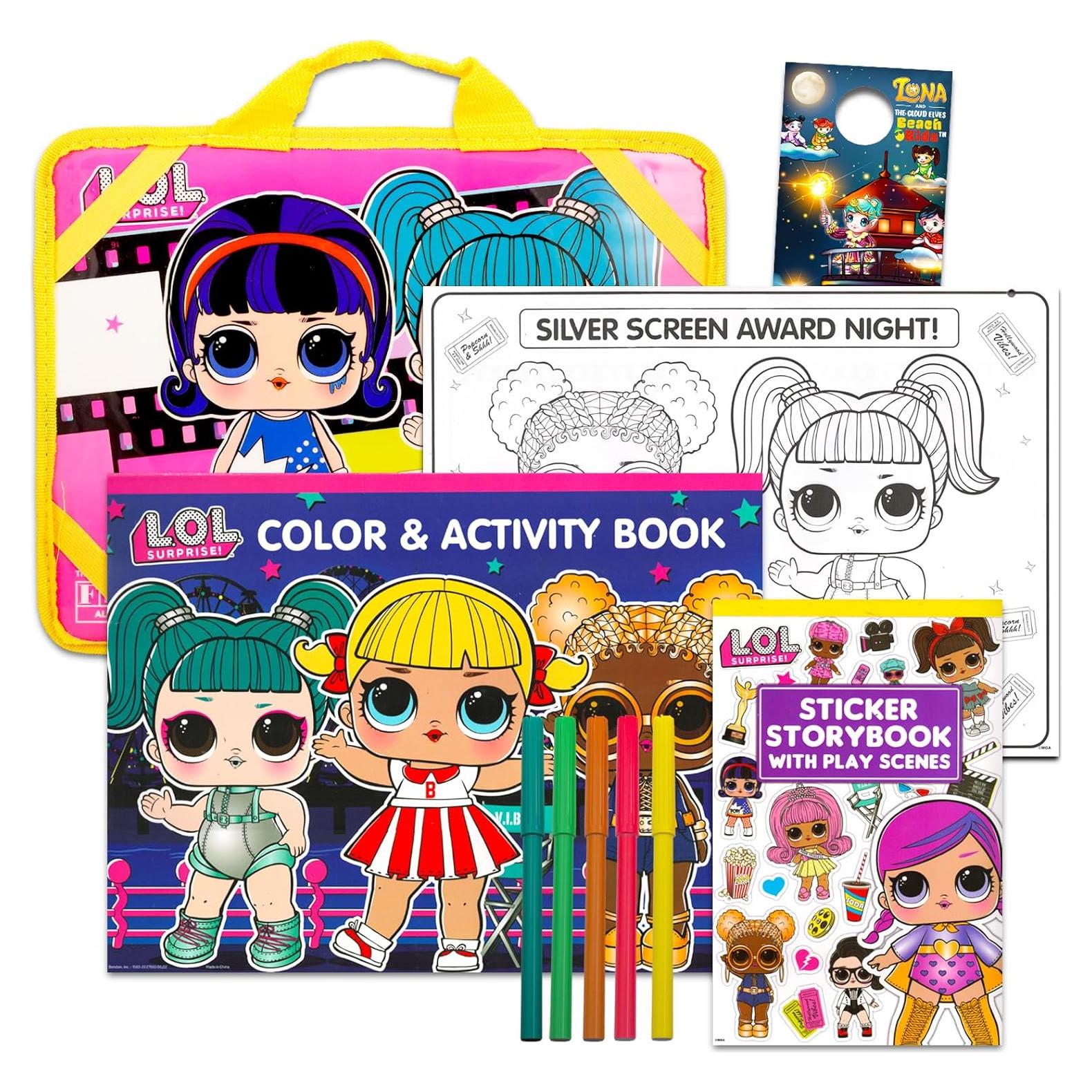 Conjunto de Actividades LOL Dolls - Escritorio Portátil y Libros