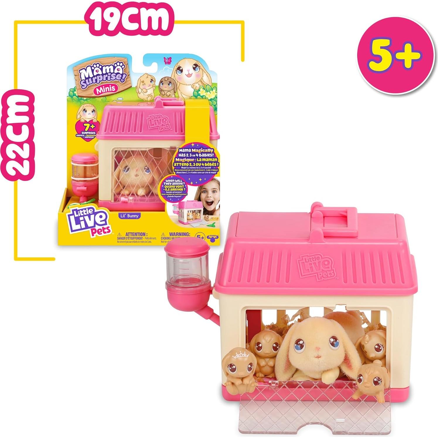 Little Live Pets Mama Sorpresa Mini Conejo Interactivo 408g