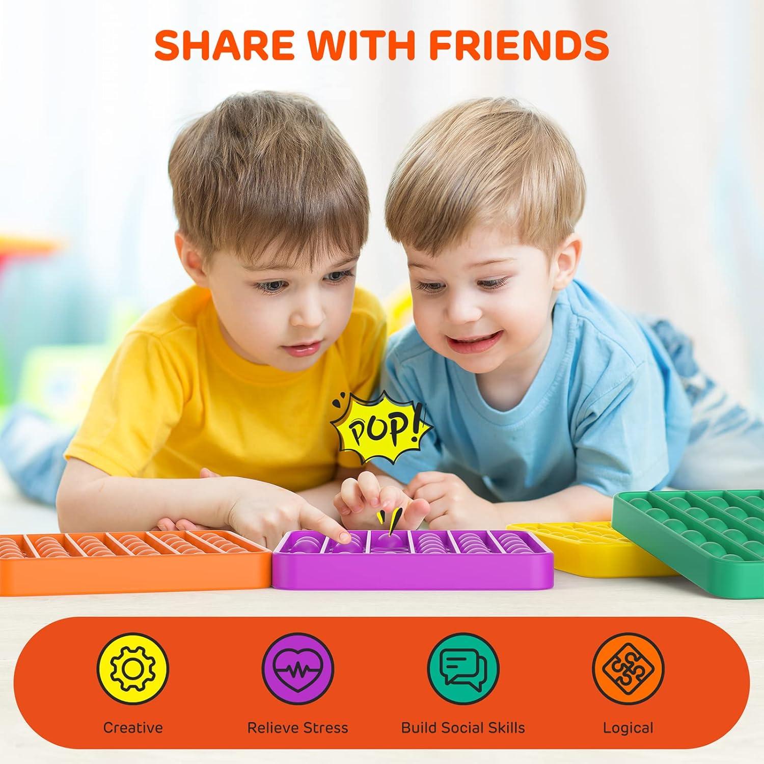 Set de 12 Juguetes Antiestrés Kakukokas - Sensoriales Push Pop