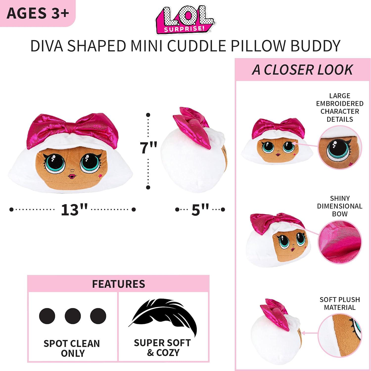 Almohada de Abrazo LOL Surprise Diva Franco 33x18x13 cm