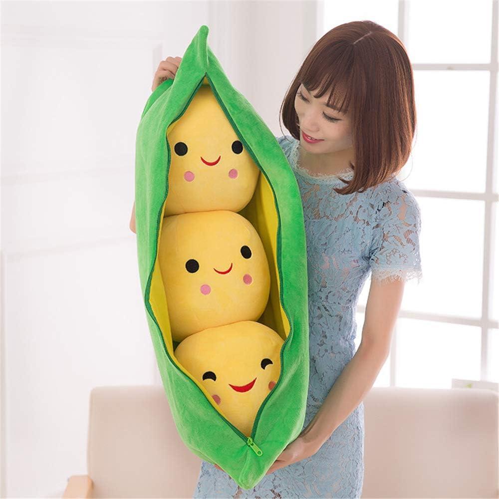 Juguete de Peluche Guisantes en Vaina AOAI 40cm Amarillo