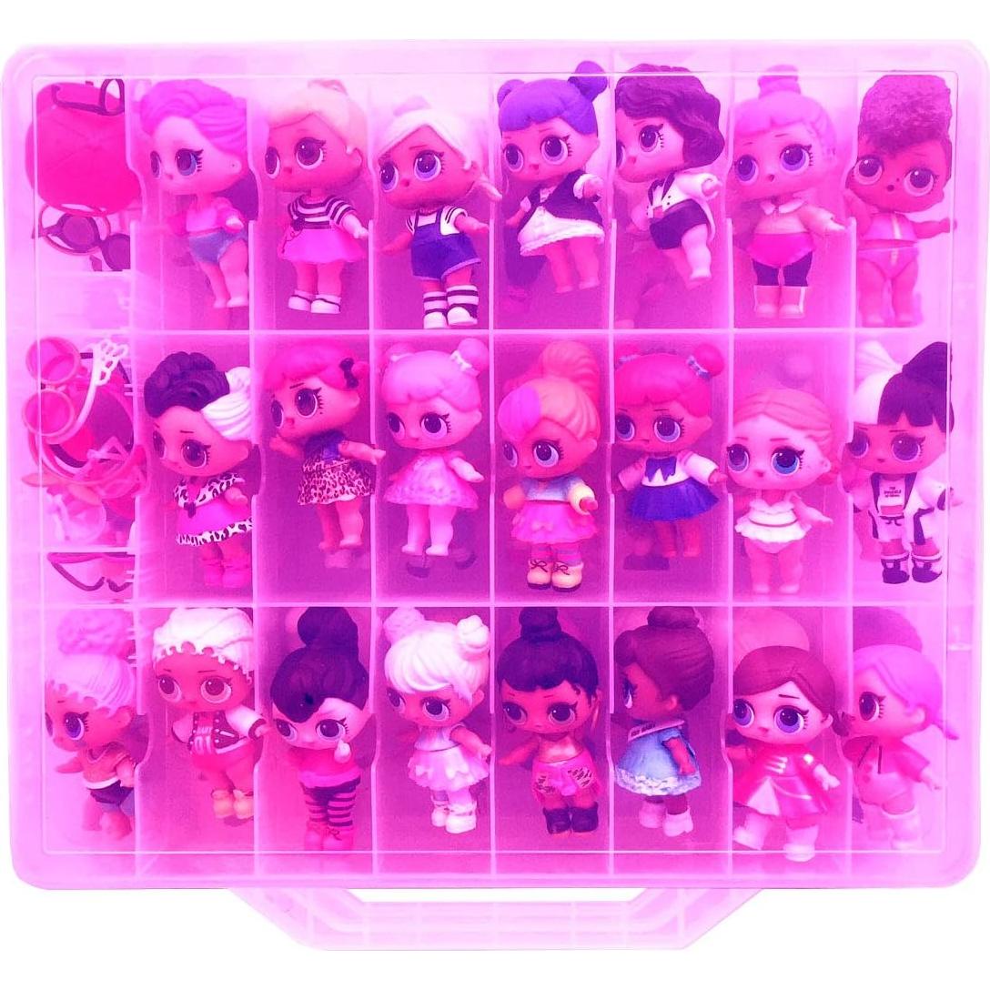 Contenedor de Almacenamiento Doble Lado HOME4 - Rosa - 48 Compartimentos - Sin BPA