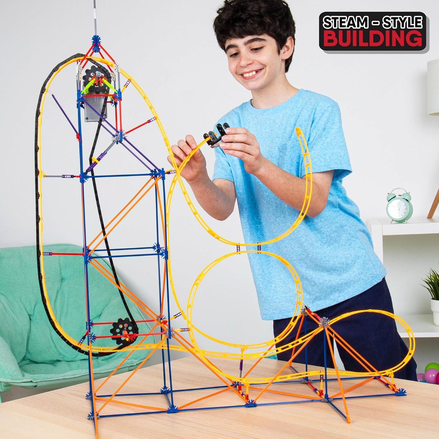 K'NEX Montaña Rusa Amazin' 8, Set de Construcción STEM 448 Piezas