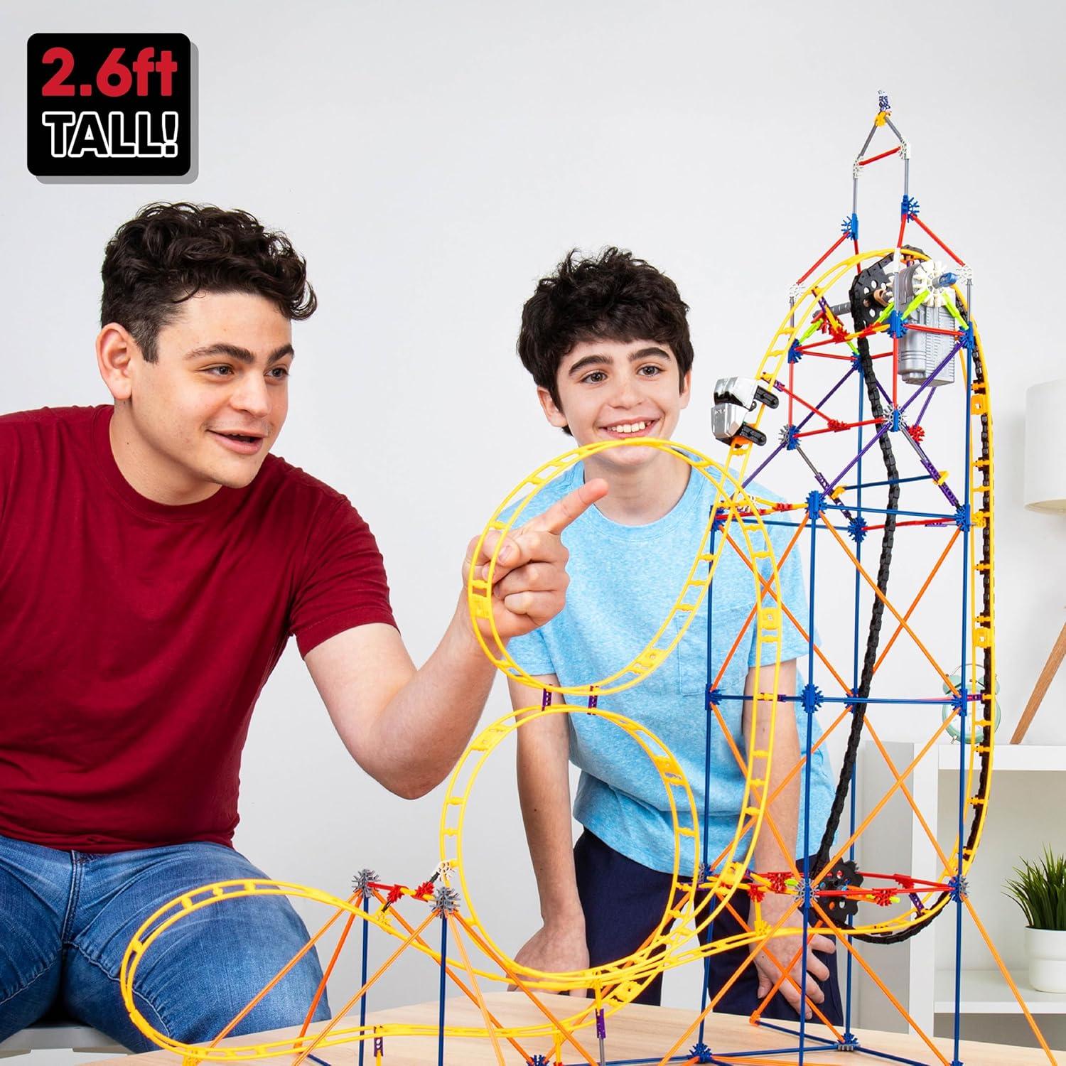K'NEX Montaña Rusa Amazin' 8, Set de Construcción STEM 448 Piezas