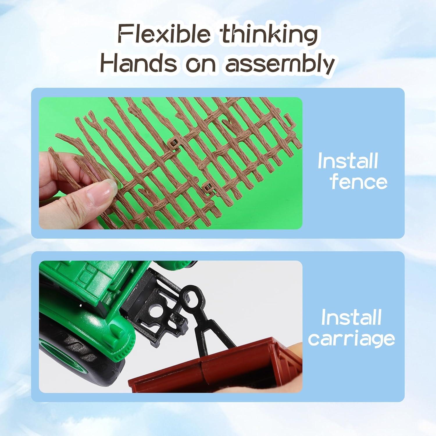 Juego de Granja EnAuRoL 32 Piezas Animales y Tractor