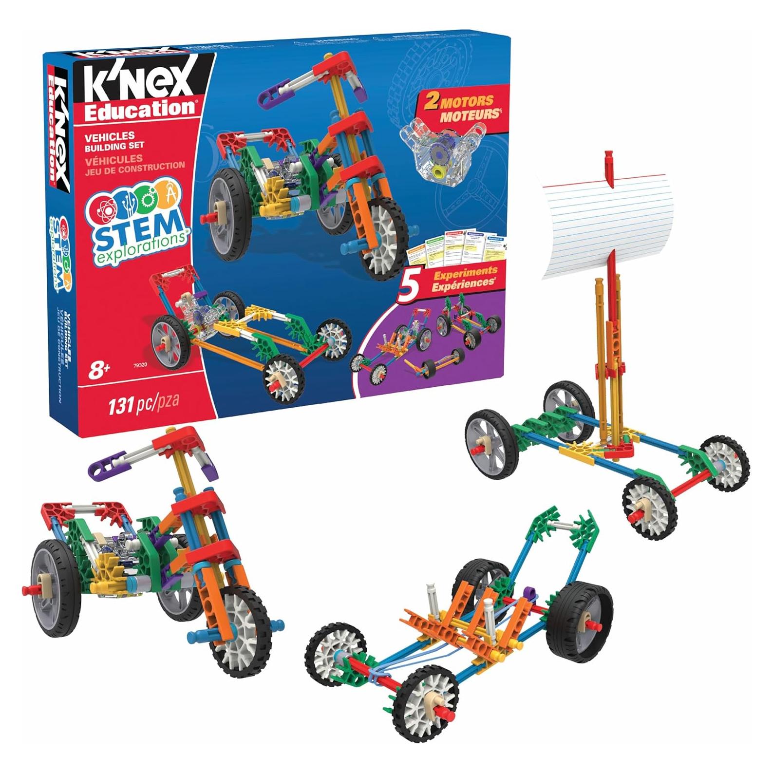 K'NEX Educación - Set de Construcción de Vehículos 130 Piezas