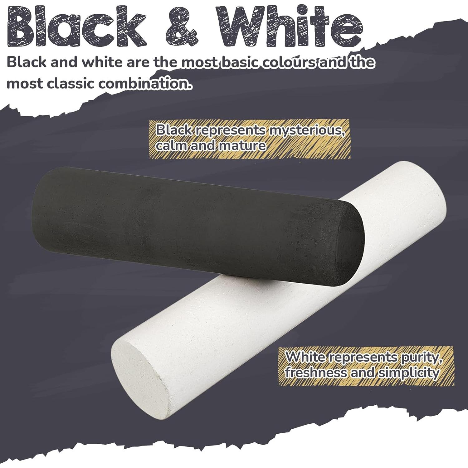 Tiza de Acera Jumbo Chivertion 20 Pcs Negra y Blanca Lavable