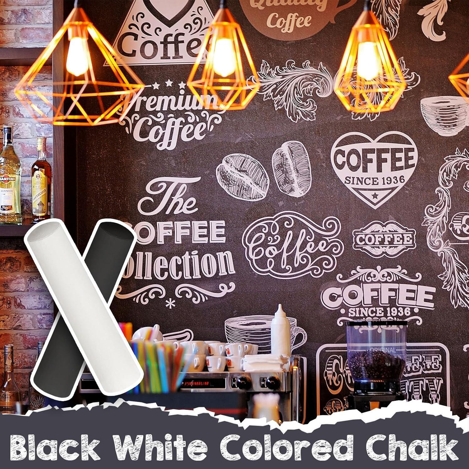 Tiza de Acera Jumbo Chivertion 20 Pcs Negra y Blanca Lavable