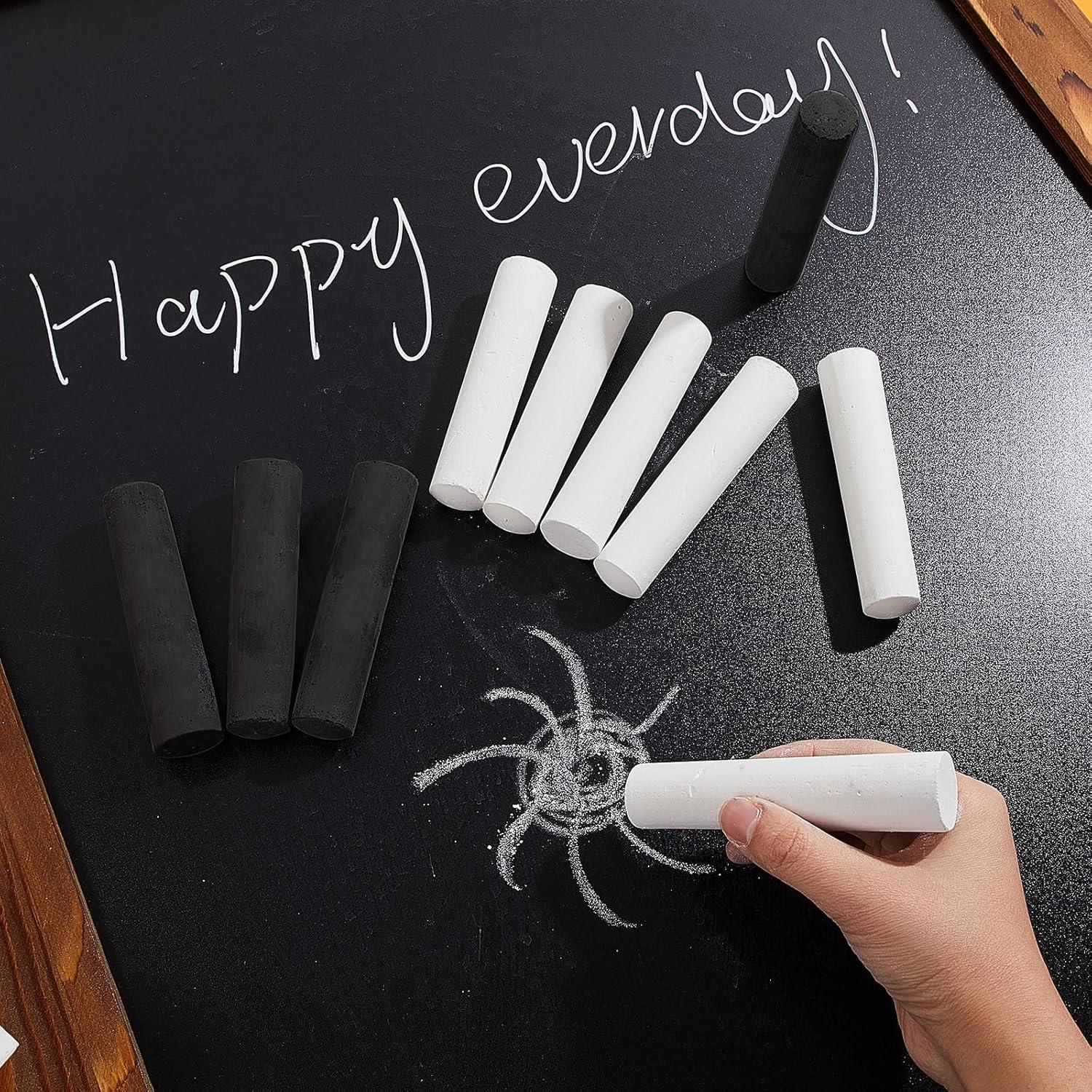 Tiza de Acera Jumbo Chivertion 20 Pcs Negra y Blanca Lavable