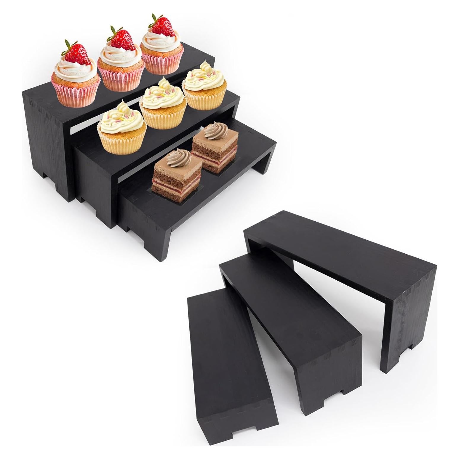 Juego de Soportes de Exhibición de Madera Varbonia - 6 Piezas