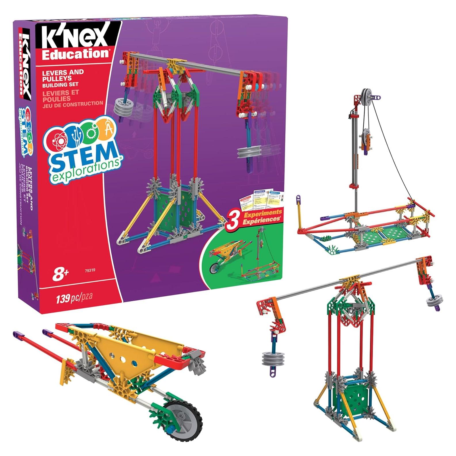 K'NEX Educación - Kit de Palancas y Poleas 130 Piezas 8+