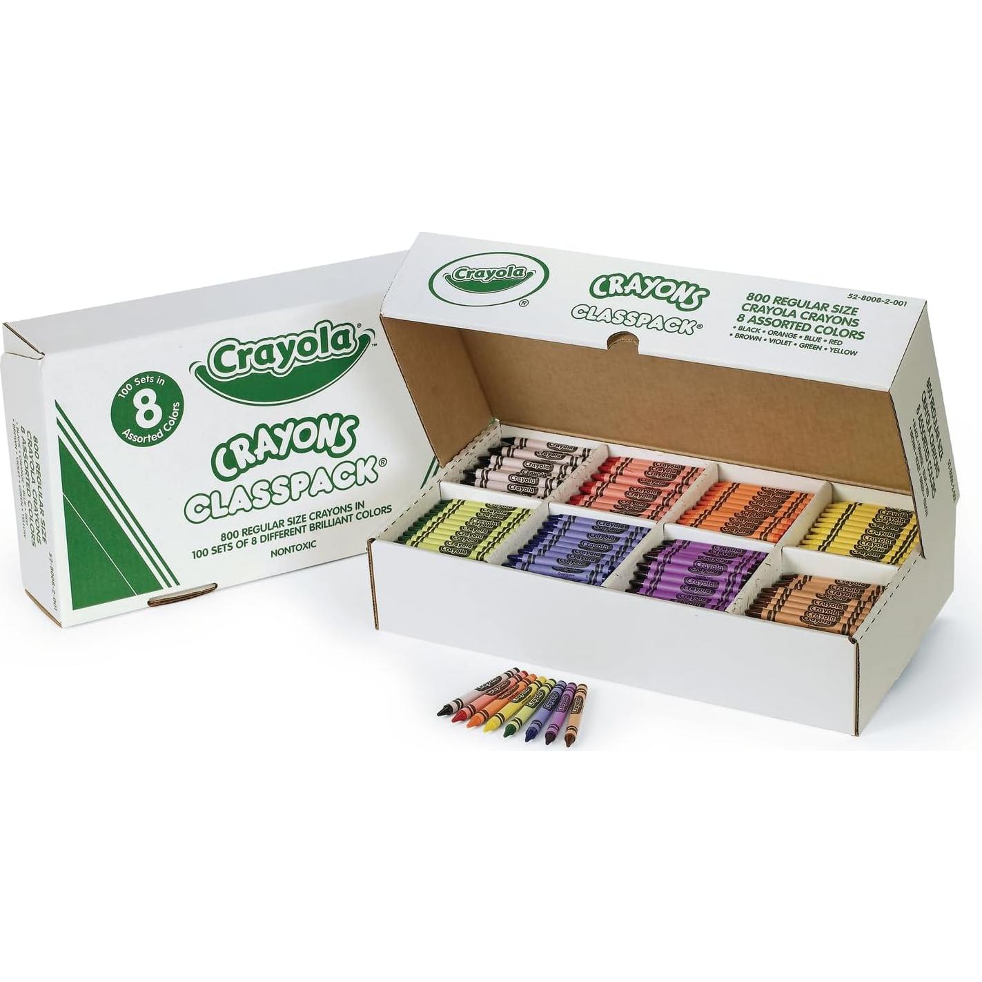 Caja de 800 Crayones Crayola Classpack 8 colores - No tóxicos