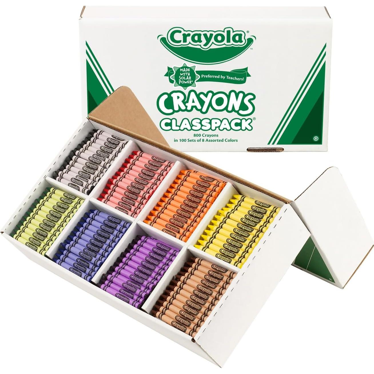 Caja de 800 Crayones Crayola Classpack 8 colores - No tóxicos