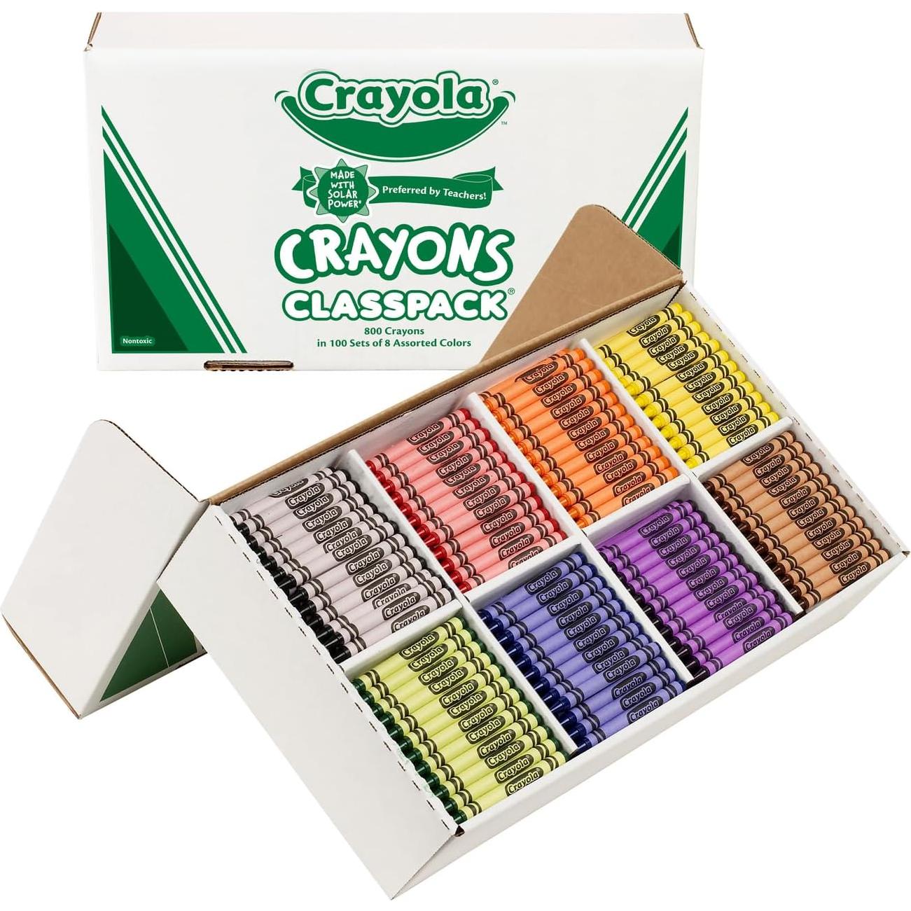 Caja de 800 Crayones Crayola Classpack 8 colores - No tóxicos