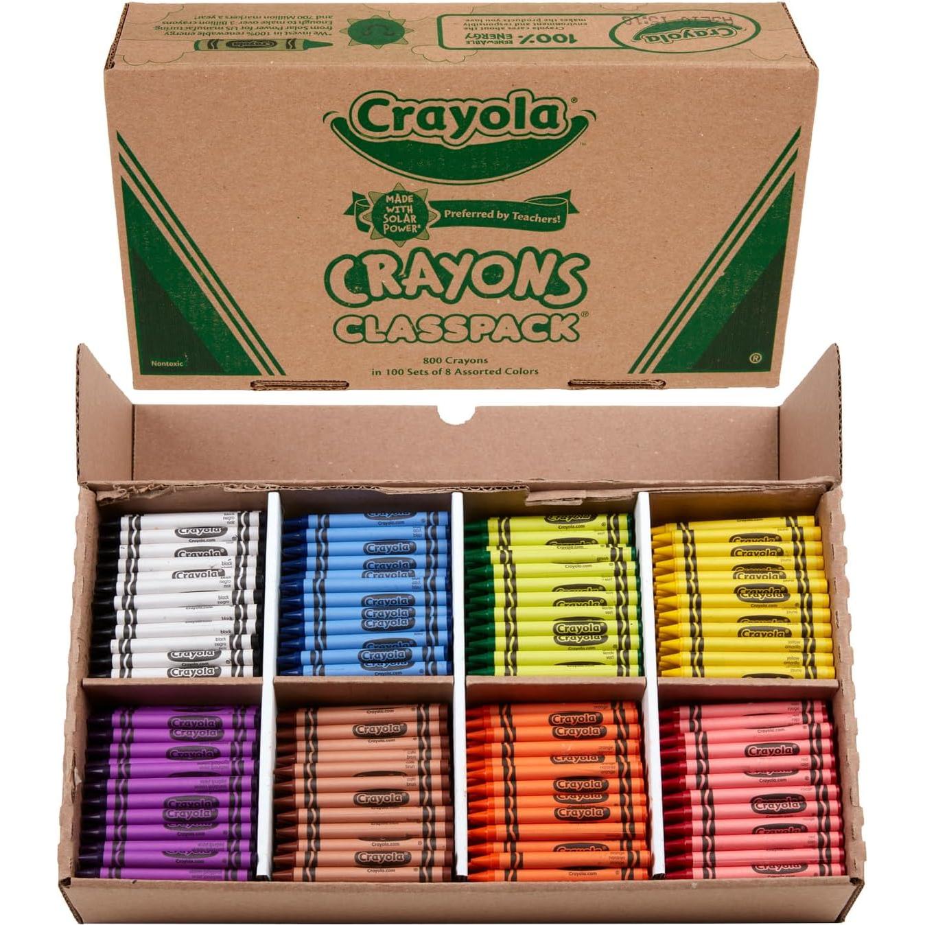 Caja de 800 Crayones Crayola Classpack 8 colores - No tóxicos