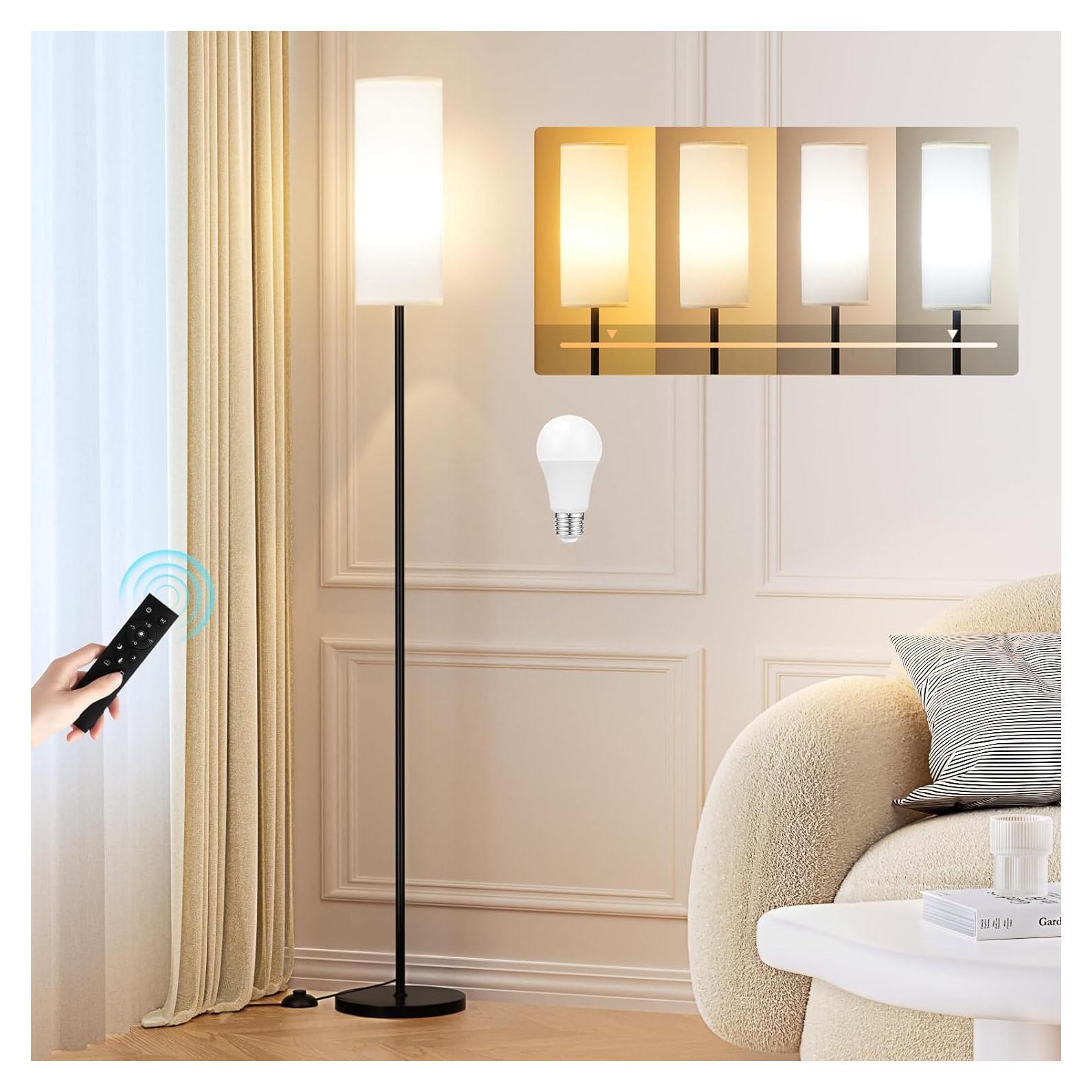 Lámpara de Pie Ambimall 164 cm Regulable con Control Remoto