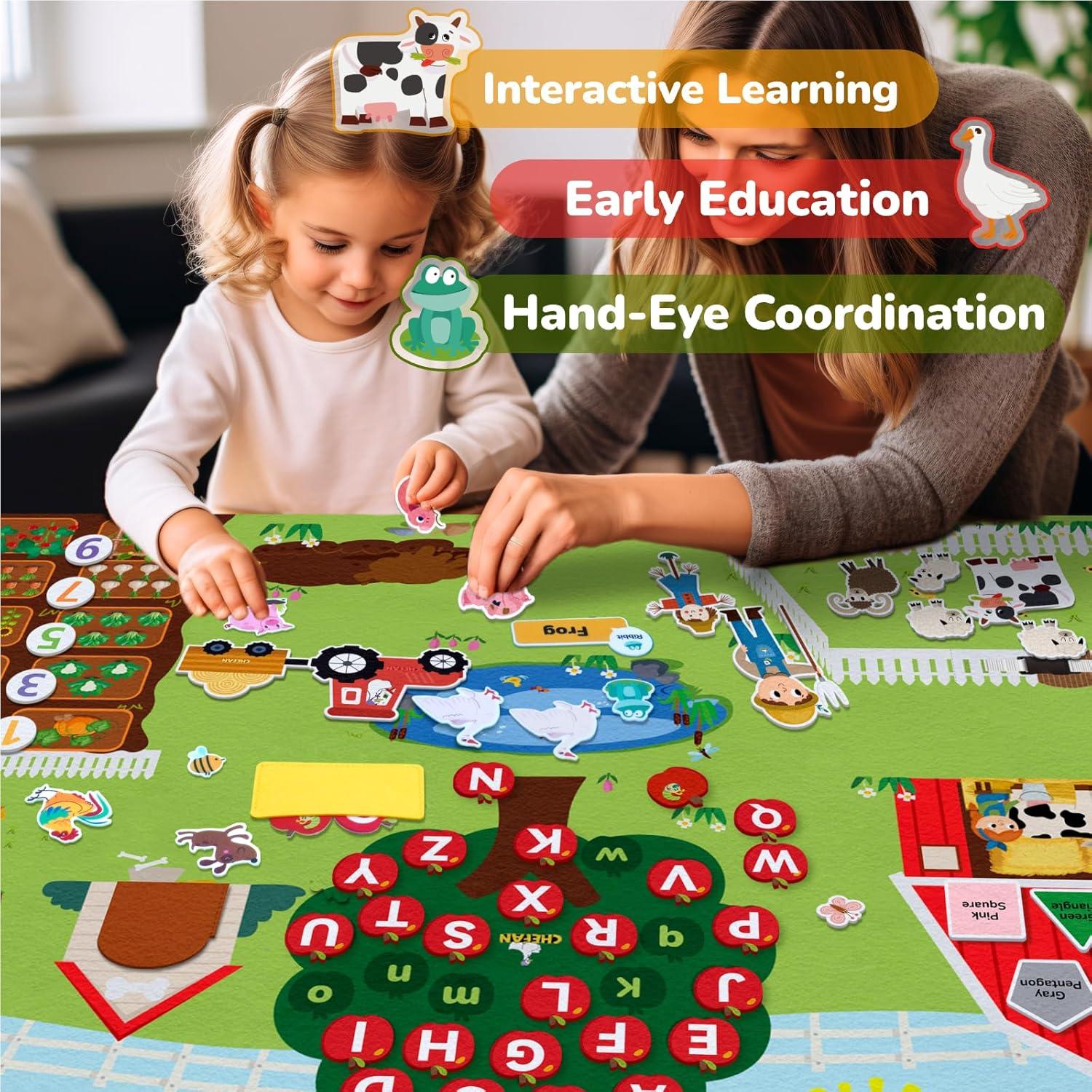 Conjunto de Tablero de Cuentos de Fieltro CHEFAN 99 Piezas