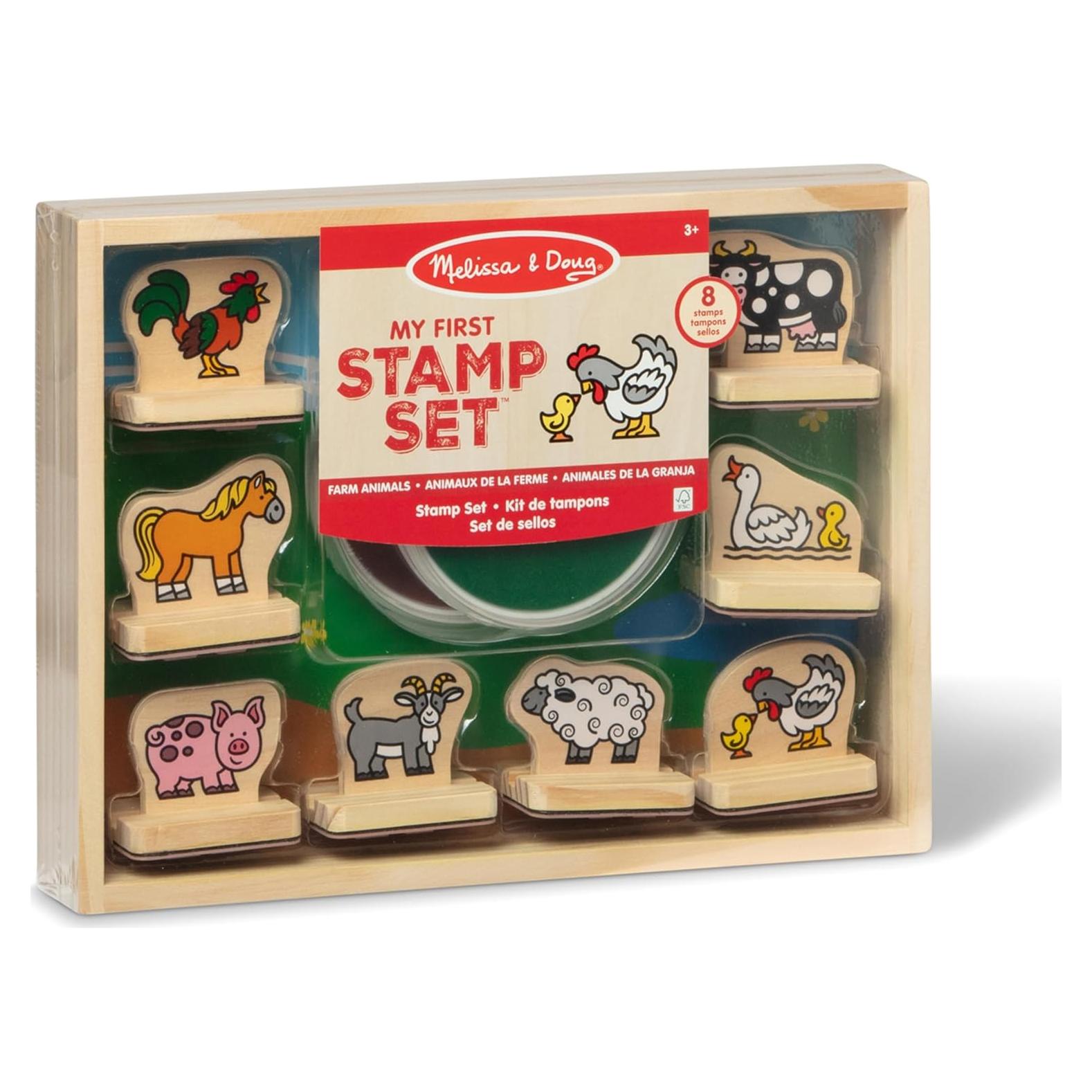 Juego de Sellos de Madera Melissa & Doug Animales de Granja