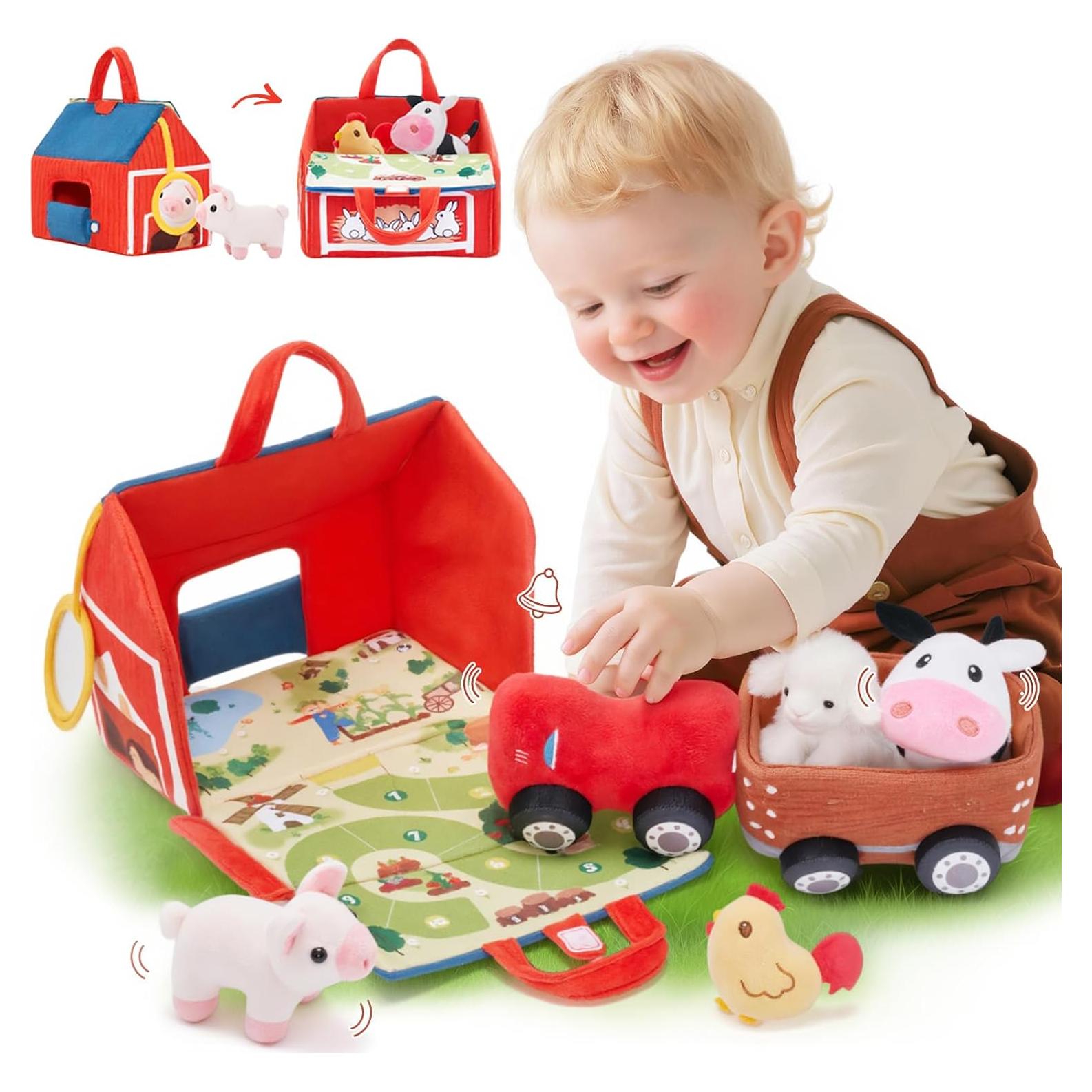 Conjunto de Juguetes de Granja OUOZZZ para Niños 1-3 Años