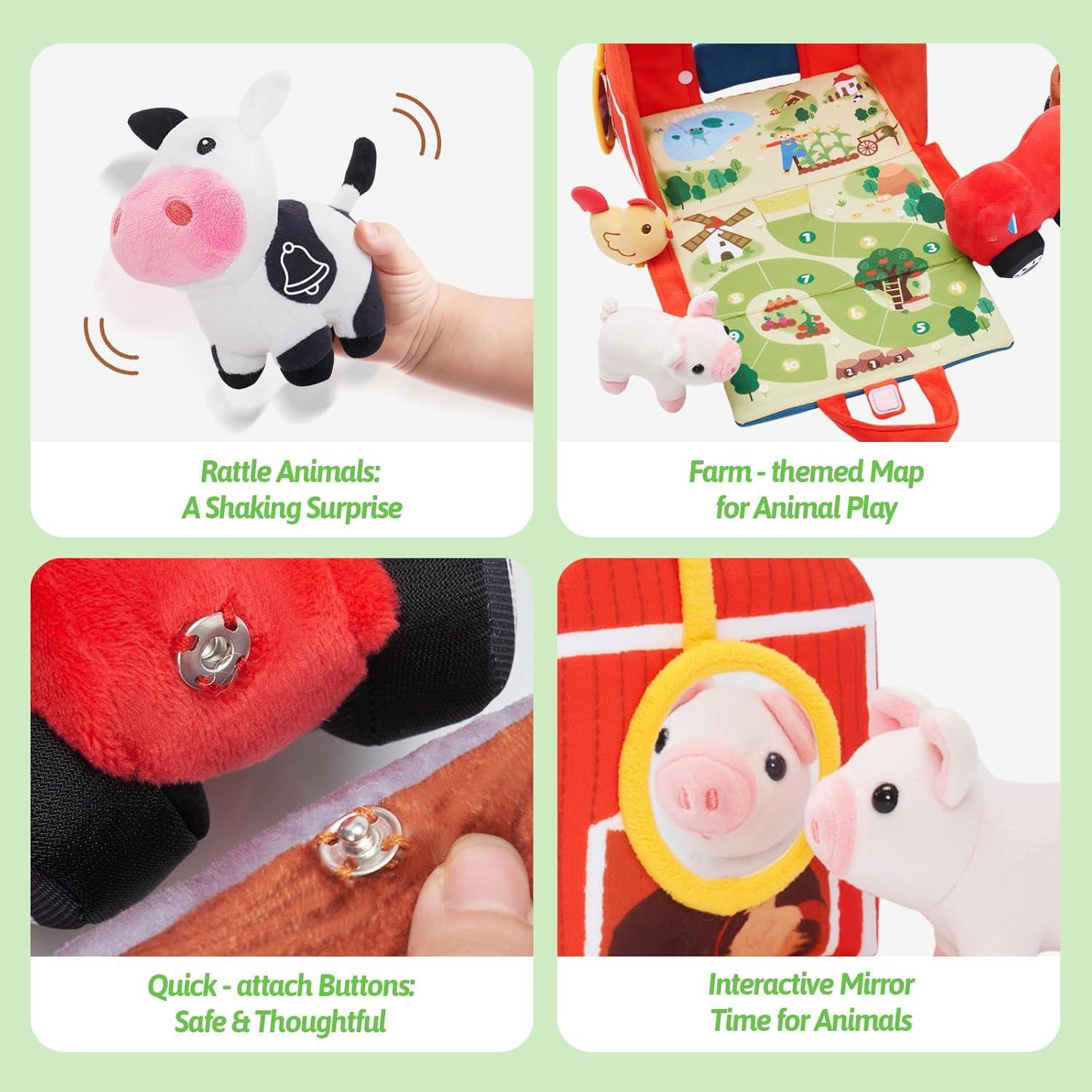 Conjunto de Juguetes de Granja OUOZZZ para Niños 1-3 Años