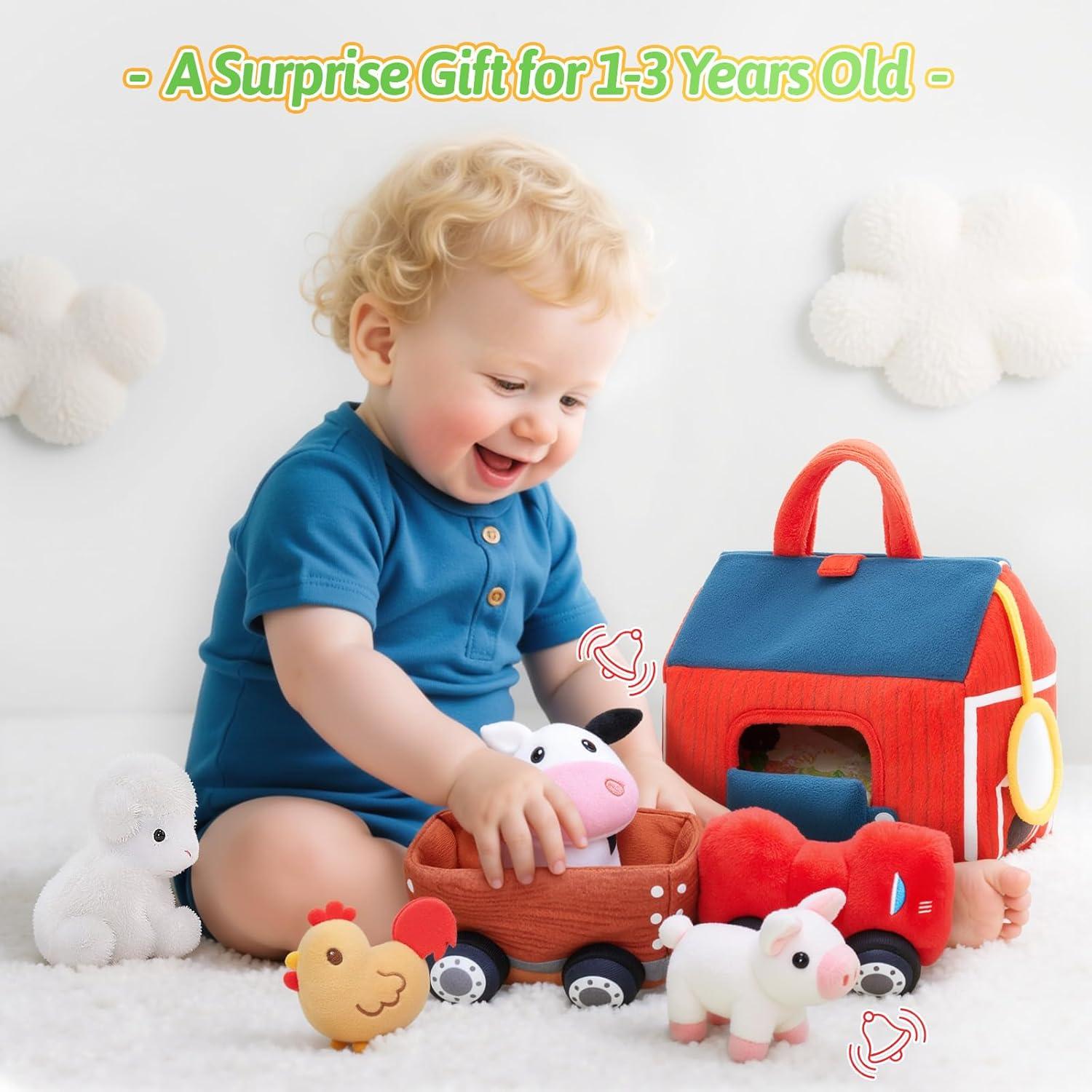 Conjunto de Juguetes de Granja OUOZZZ para Niños 1-3 Años