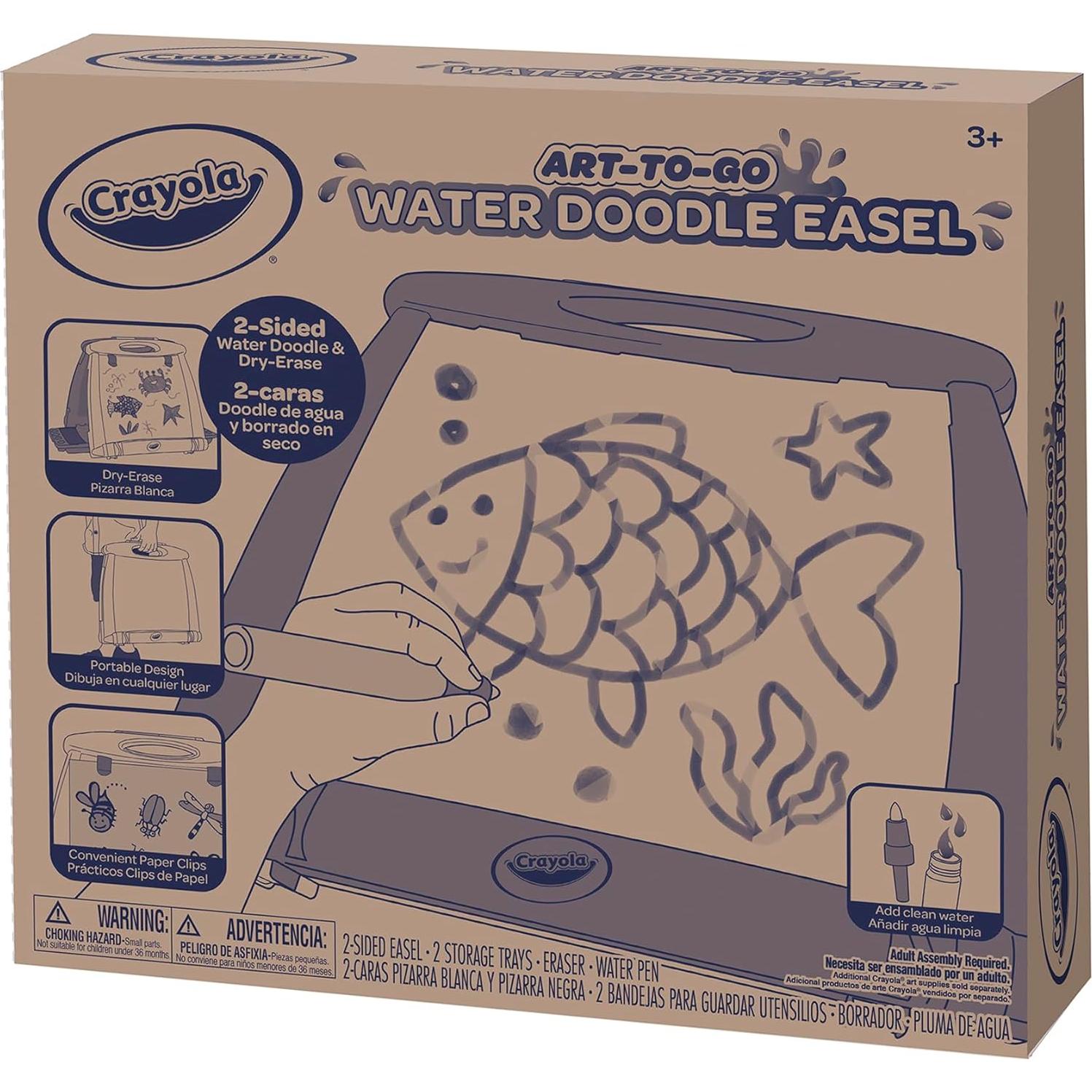 Caballete de Agua Doodle Crayola Art-To-Go 2 Caras Compacto