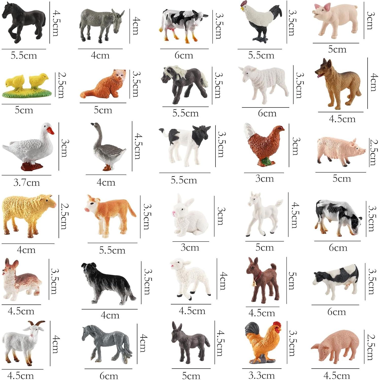 30 Piezas Figuras de Animales de Granja ONEST Juguetes Educativos