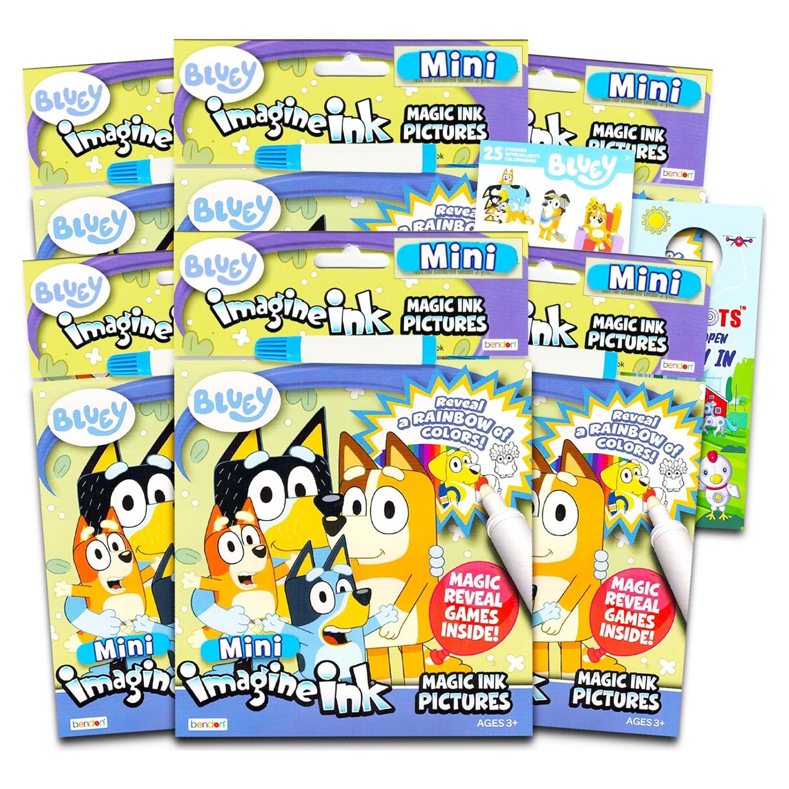 Conjunto de Libros para Colorear Bluey - 6 Libros Mágicos