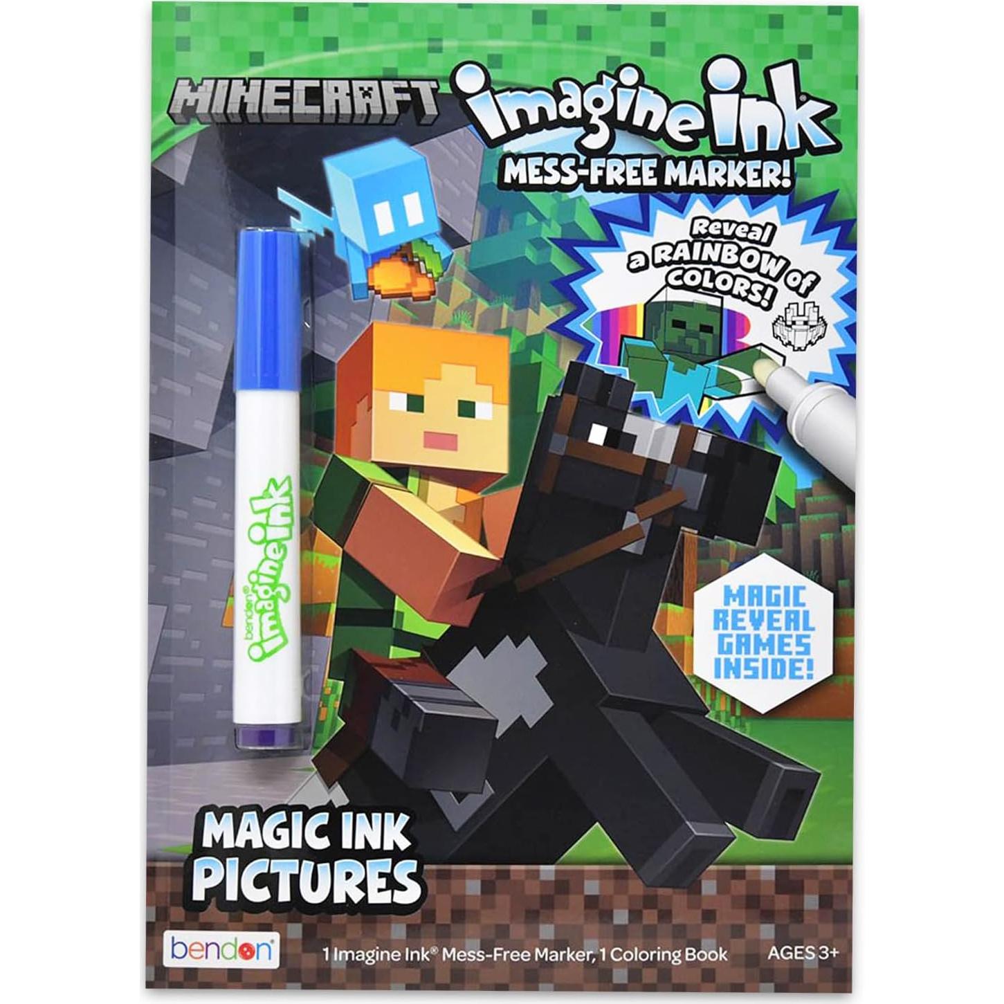 Conjunto de Libros de Colorear Sin Desorden Minecraft - 3 Pzs