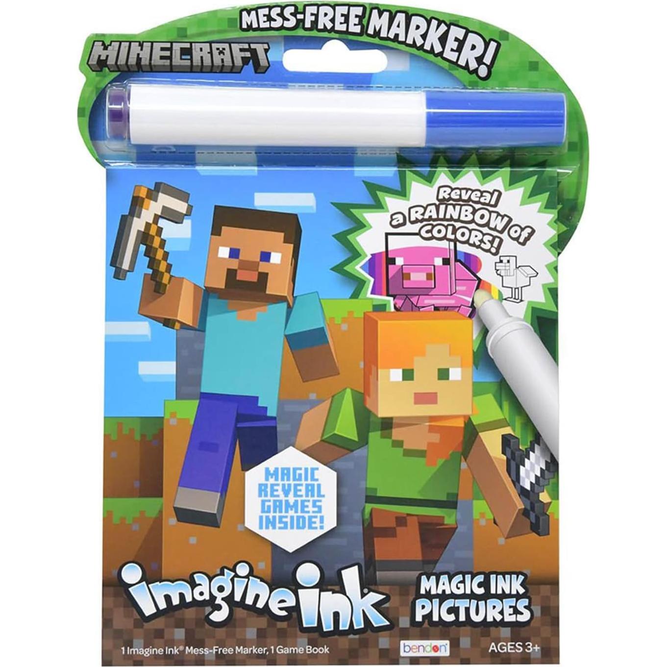 Conjunto de Libros de Colorear Sin Desorden Minecraft - 3 Pzs