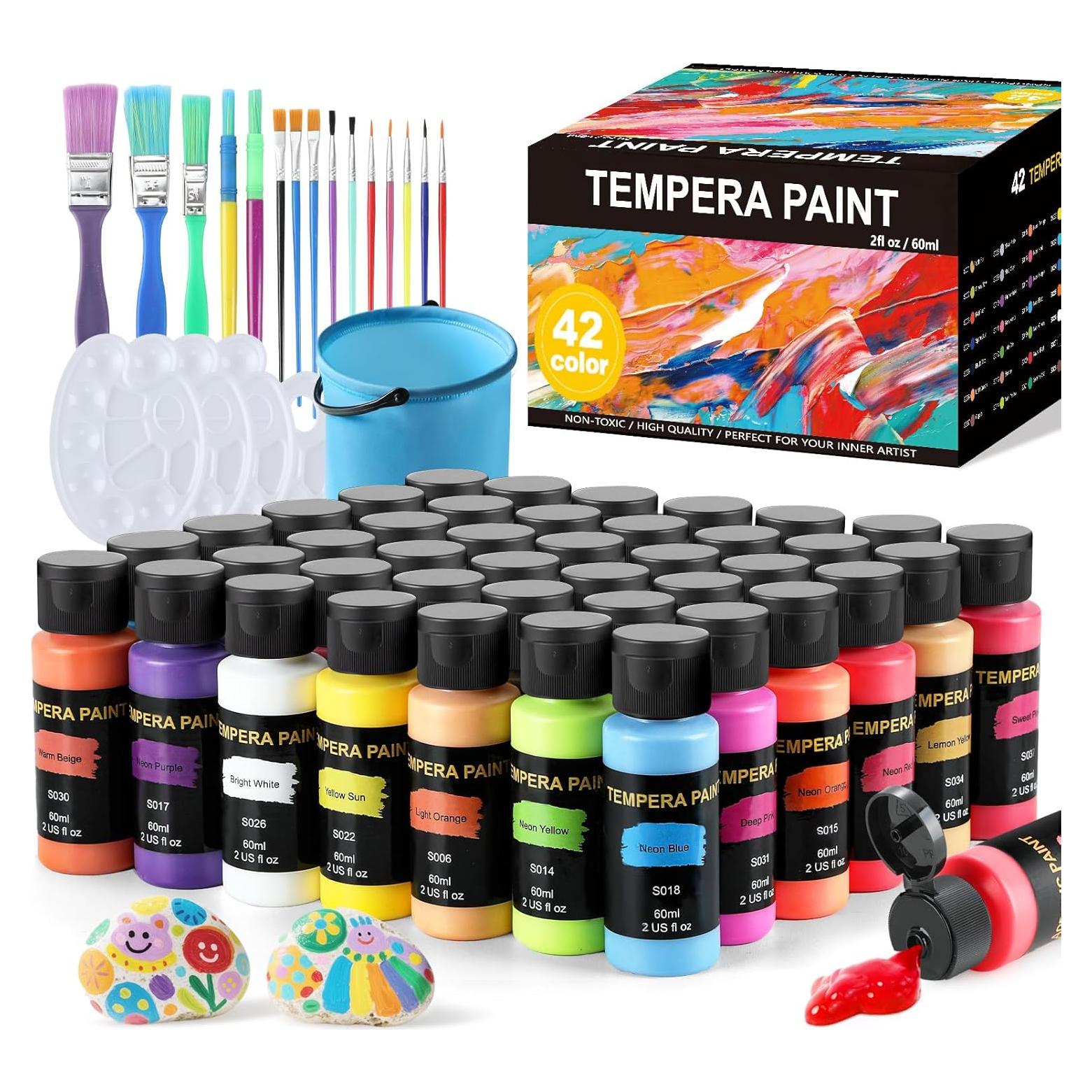 Pintura Lavable para Niños TMOL 42 Colores No Tóxica
