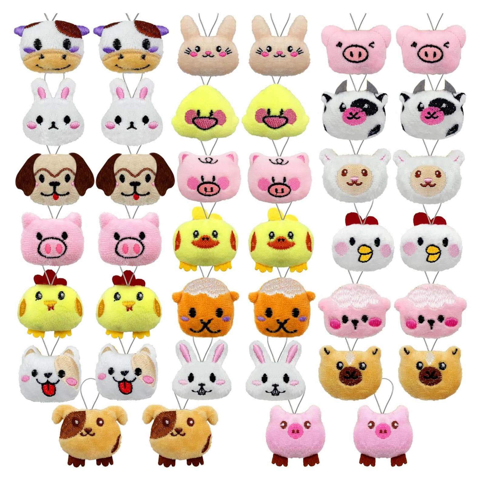 Juego de 40 Juguetes de Peluche Mini Animales de Granja